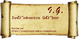 Ivánkovics Gábor névjegykártya