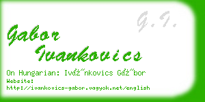 gabor ivankovics business card